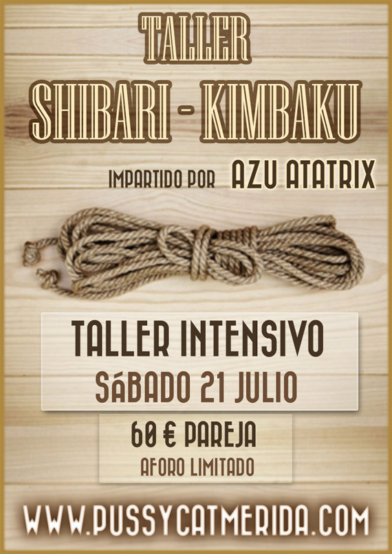 Cartel informativo del Taller de Shibari - Kimbaku
