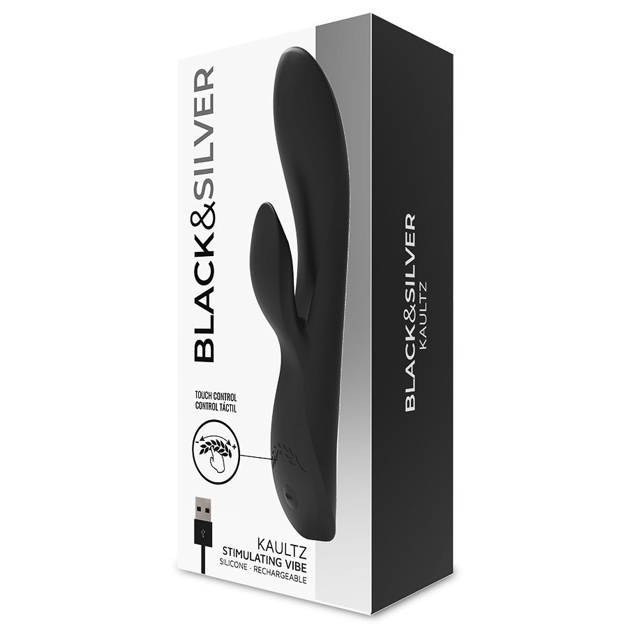 BLACK  SILVER KAULTZ VIBRADOR CONTROL TOUCH